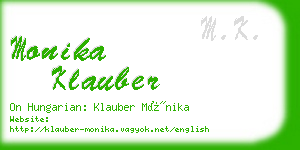 monika klauber business card